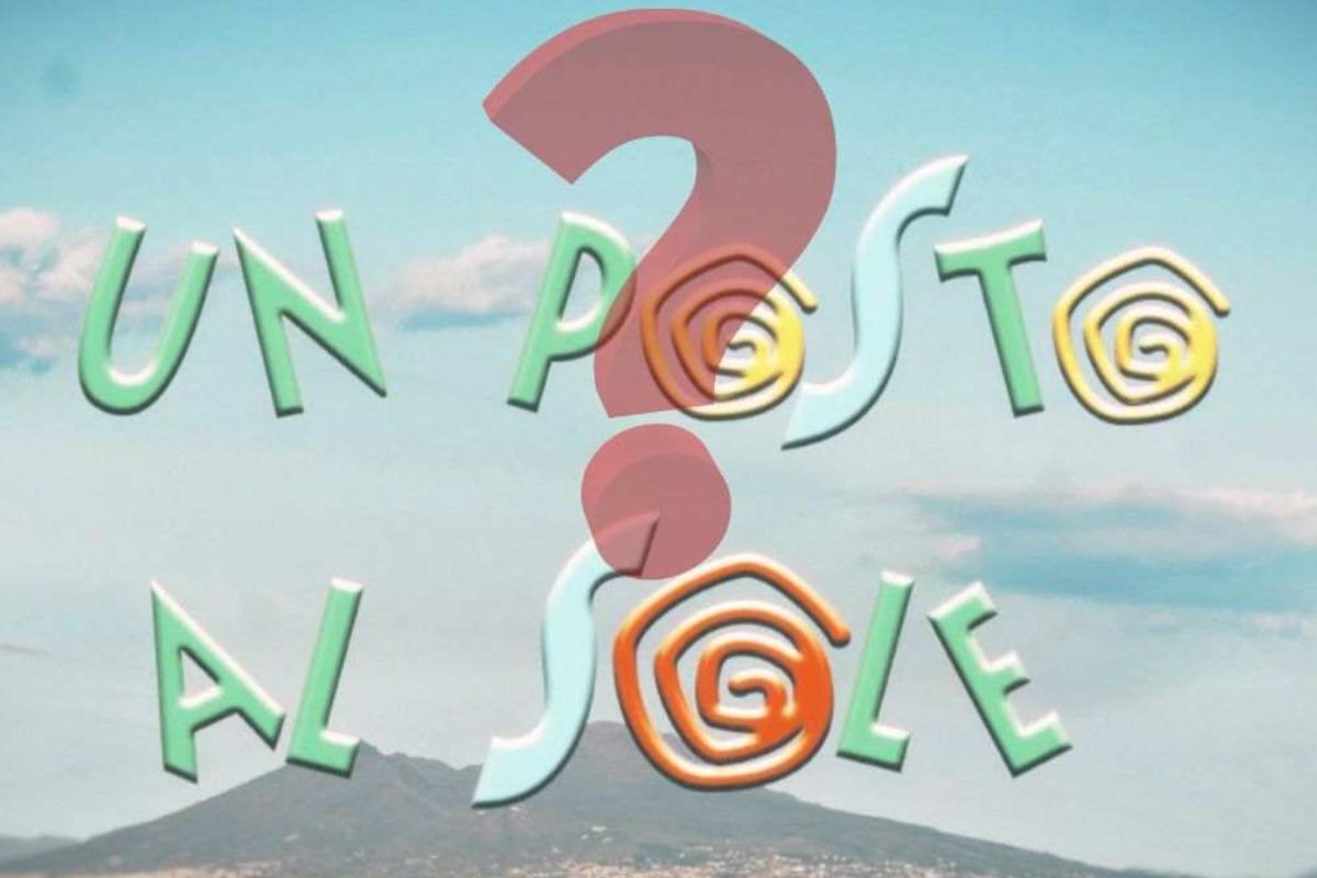 Il logo di Un posto al sole con un punto interrogativo