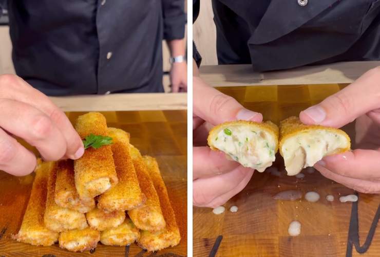 preparazione cannelloni fritti 