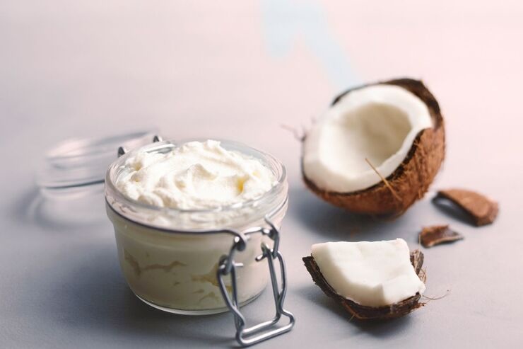 Barattolo con crema, cocco